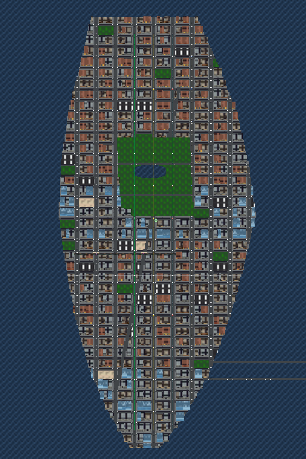 The whole island of Manhattan rendered top-down
