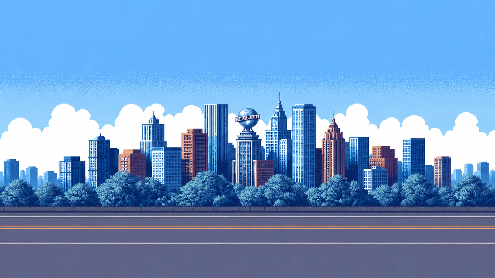 The Metropolis skyline at midday